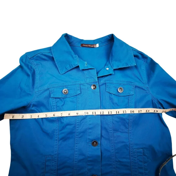 Blue Button-Up Jacket - Picture 3 of 12